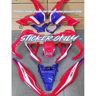 Honda ADV 150 ( 5 ) HRC Edition  Body Cover Set Stripe Sticker - Black / Blue / Red