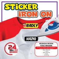 RM3 SAHAJA | Sticker Label Baju & Iron On Label | Pelekat Nama Baju | Nama Baju Sekolah | Sticker Ir