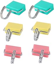 Nicear Pack of 6 Wall Hooks Multi-Purpose Hooks Strong Magnetic Hooks for Fridge Super Fridge Kitche