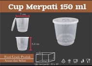 Thinwall Cup Bulat Merpati Puding Agar Jelly Sambal Merpati 150ml 25pc