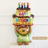 balon foil karakter jumbo beruang kue ulang tahun ultah bear cake tart