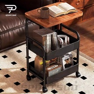 Movable End Table with Wheels  Sofa Side Table Bedside Nightstand, Snack & Magazine Storage Rack 置物桌
