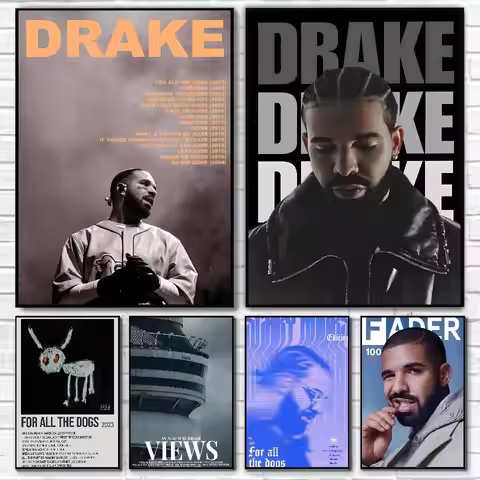 Modern Fashion Drake Album Tracklist Poster Art Waterproof Paper Sticker Coffee House Bar Room Wall