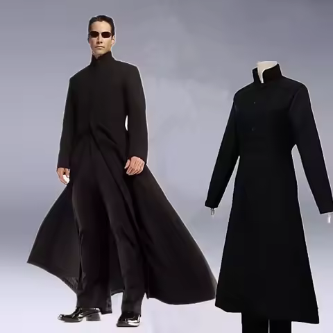 Matrix cosplay custom black cosplay costume neo trench coat Halloween party costumes for men cos pla