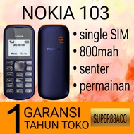HP NOKIA 103 (BARU) [GARANSI 1 TAHUN] - HP Jadul Senter Klasik Murah | Single SIM - SUPER88ACC
