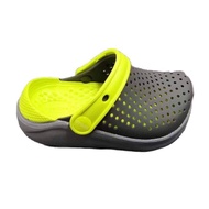 Crocs LiteRide Clog เด็ก สีเทาเขียว มีเอร์ C8------J3 รองเท้าสวย เบานิ่มใส่สบาย เด็กๆใส่แล้วน่ารักมา