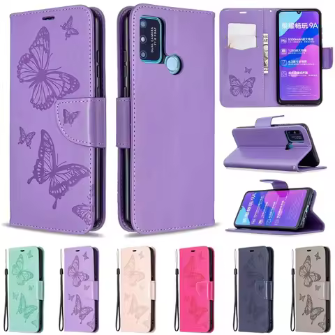 Wallet Pansies Leather Case For Huawei P50 P40 Lite E P30 Lite P20 Pro P Smart 2019 Y5 Y6 Y7 2018 Ho