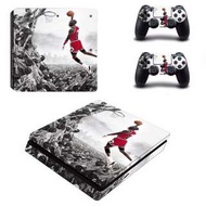 全新 Michael Jordan Jumpman PS4 Slim Playstation 4保護貼 有趣貼紙 包主機底面+2個手掣) YSP4S-0901