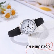 CHIHIRO11Z9D Women Watch, Round Dial Stainless Steel Quartz Watch, Fashion Candy Color PU Leather St