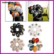 [Sharprepublic] 9 Piece Golf Iron Headgear Set Golf Club Headgear Equipment for Golfers