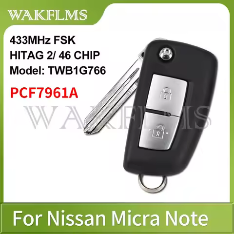 For Nissan Juke Micra Note 2013 2014 2015 2016 Remote Car Key 433MHz PCF7961A ID46 Chip H0561-BA60C 
