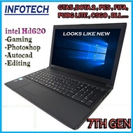 ( Gaming 7th Gen @ intel Hd 620 ) Toshiba intel Core i7 i5 i3 7th 6th 5th 4th Dvd Usb3.0 Laptop Refu