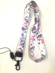 UNICORN PP  สายคล้องคอ สายคล้องบัตร ห้อยโทรศัพท์ ลาย  ยูนิคอร์น PP  สวยงาม   น่ารัก มีก้ามปู มีห่วงเ