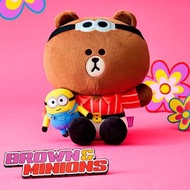 Line friends Brown x Minions 25cm公仔
