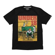 UNDER18 Cover Graphic Regular T-Shirt 210gsm Cotton Black