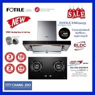 FOTILE EMG9035 Chimney Hood + GHG78215 Built-in Gas Hob