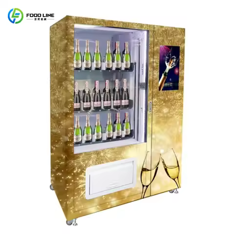 Convenience Store Cocktail Wine Soda Sparkling Water Glass Bottle Glass Beer Vending Machine Customi