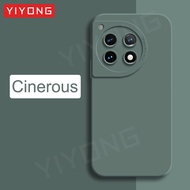 For OnePlus12 Case YIYONG Square Liquid Silicone Soft Cover For OnePlus 12 13 12R 13R One Plus 11 11
