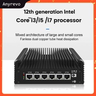 2023 New 12th Gen Alder Lake 2.5G Soft Firewall Router Intel i7 1265U i5 1235U 6x Intel i226-V Fanle
