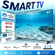 Smart TV 43/50/55/65Inci Televisyen Android Digital DVB-T2 MYTV WiFi Speaker Sokong YouTube