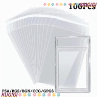 KUGIGI 100 Sheets PSA BGS Slab Sleeve, Durable Waterproof PSA BGS Card Brick Film,  Transparent Stro