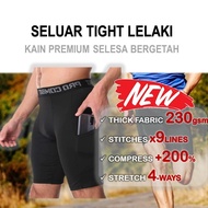 ROOFLESS Seluar Tight Lelaki Pendek Seluar Fit Lelaki Tight Pant Man Compression Pants Men Running L