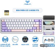 AULA F65 3 Mode Mechanical Keyboard Wireless Bluetooth Layout 65% Gasket Mount Hotswap Led RBG Genui