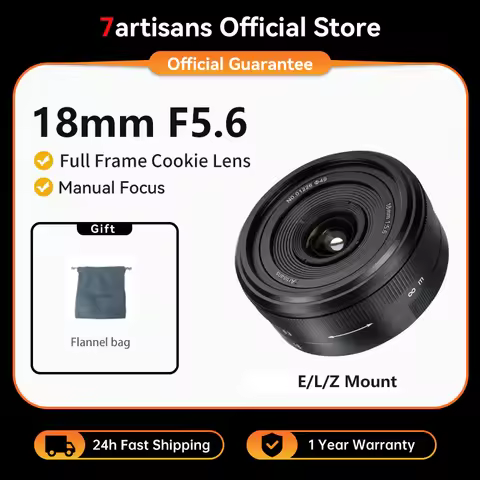 7artisans 18mm F5.6 Full-frame cookie fixed-focus aperture wide-angle lens For Sony E ZVE10 Leica L 