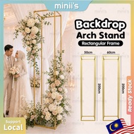 MINIIS Backdrop Stand Backdrop Arch Stand Metal Arch Backdrop Balloon Square Arch Stand Wedding Gold