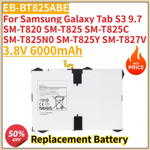 New 3.8V 6000mAh Tablet Battery EB-BT825ABE For Samsung Galaxy Tab S3 9.7 SM-T820 SM-T825 SM-T825C S