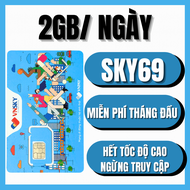 Sim 4G Mobifone SKY69 DATA 2GB/1 Ngày - 60GB/1 tháng Sử Dụng Data Tốc Độ Cao 4G Miễn Phí 1 Tháng Đầ