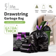 Beg Sampah EzLife Drawstring Disposable Garbage Bag Thickened Trash Bag Dustbin Bag Durable Office