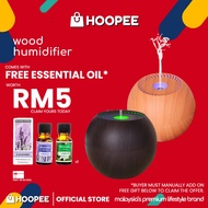 Wood Air Humidifier with Essential Oil Aroma Diffuser Aroma Wap Asap Wangian Pewangi Bilik Tidur Rum