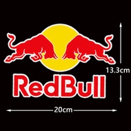 Red Bull โลโก้สติกเกอร์สะท้อนแสง Motorycycle Helmet การใช้ถัง Body Scratch Decalls รถด้านหลังหน้าต่า