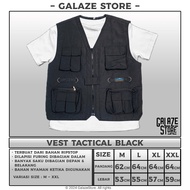 BLACK VEST - TACTICAL VEST - BLACK RIPSTOP VEST - OUTDOOR FIELD VEST - MOTORCYCLE VEST - BLACK VEST 
