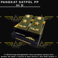ATRIBUT SATPOL PP / PANGKAT SATPOL PP GOLONGAN 3D EXCLUSIVE