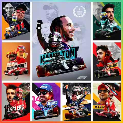 Sports F1 Legend Racing Schumacher Formula 1 Racer Helmet Cross Stitch Diamond Painting Artificial M