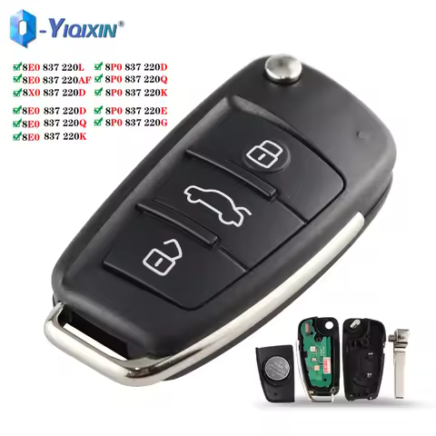315/433Mhz Remote Car Key For Audi Q7 B7 Q3 A3 TT A2 A8 A6 A6L A4 S5 C5 C6 B6 A4L A5 Q5 S RS S18X083