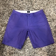 Alumnus Chino Shorts Purple Waist 34 " Put Above The Knee Sheno Fabric Beautiful Shape New Not Used 