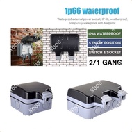 HD IP66 (Box Cover Only) 1Way 2Way Heavy Duty Weatherproof Outdoor Switch Cover Waterproof Switch Cover Switch Socket