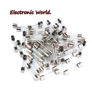 100PCS 5 * 20MM GLASS Quick Blow FUSE 5x20 Fast Blow insurance tube 250V 0.1A 0.2A 0.25A 0.3A 0.4A 0