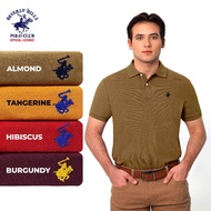 Beverly Hills Polo Club Men's Polo Shirt in Almond, Tangerine, Hibiscus and Burgundy 23GTEX606B