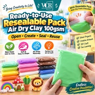 VCR Non-Toxic Light Air Dry Clay, Super Light Clay for Slime Butter ±100gsm (En71 European Standard)