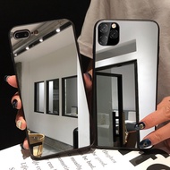 Black Edge Mirror Phone Case For iPhone 13 12 11 Pro Max X XS MAX XR Soft TPU Protective Case For iPhone 6s 7 8 PLUS Mirror Case
