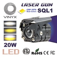 Lampu Tembak Sorot LED Laser Gun VINYX SQL1 Mata D2 Motor Mobil SQL 1 Warna Putih Kuning CSP Lasergu