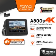 70mai A800S Dual-vision 4K With Rear Cam Dash Cam Built in GPS Night Vision ADAS App Control A800 A8