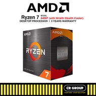 AMD Ryzen 7 8400F/Ryzen 7 8700F Desktop Processor with Wraith Stealth Cooler (3Yrs Warranty)