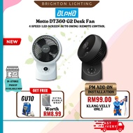 ALPHA Motto DT360 G2 Desk Fan with 3 Blades 4 Speed Remote (7")