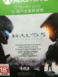 12 個月金會員卡 xbox live 12-month Gold membership /706
