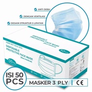 Masker 3Ply Masker Earloop Masker Disposable Masker Non Hijab 3 Ply